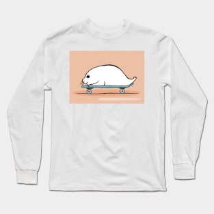 Seal on a Skateboard Long Sleeve T-Shirt